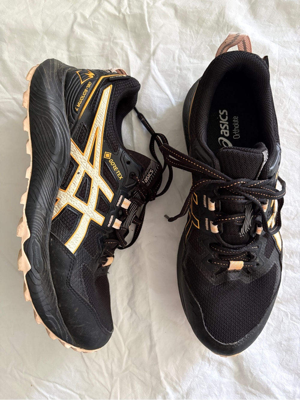 ASICS Women's Gel-Sonoma 7 Gore-Tex Trail Running Shoes with Orange Accents